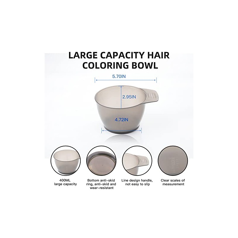 Kit de tinte de cabello de 42 piezas, cuenco para