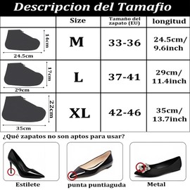 COREJOY Cubierta de zapatos impermeable,Cubierta Zapato Impermeable Portátil con Cremallera, Protector de zapatos impermeable, Protector de zapatos lluvia(XL, Blanco)