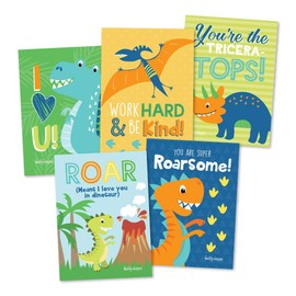 Lunch Box Notes for Kids – 25 Inspirational & Motivational Lunchbox Notes for Boys, Dinosaur Lunch Box Cards with Positive Affirmations, Encouraging Messages for Kindergarten, Children & Teens
