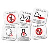 Funny Science Coaster Set - Lab Rules - 6 Piece