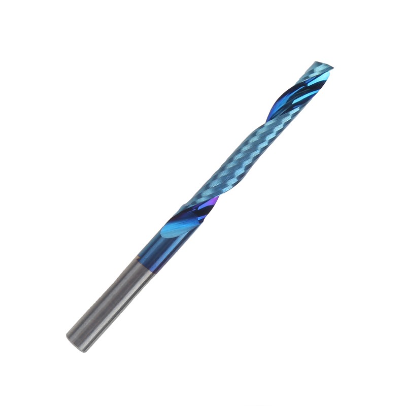 Single Flute Cutter Tungsten Steel Spiral End Mill Straight Shank