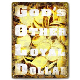GOLD coins METAL sign great gift investment security vintage style decor art 583