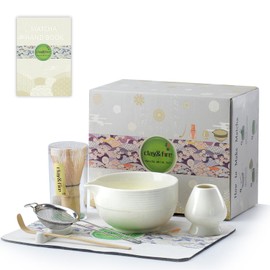 Clay&Fire Matcha Whisk Set, Ceramic Matcha Set, 15 OZ Matcha Bowl with Spout and Whisk, 8 pcs Matcha Tea Kit for Matcha Lovers, Ideal Gift Christmas, Birthday