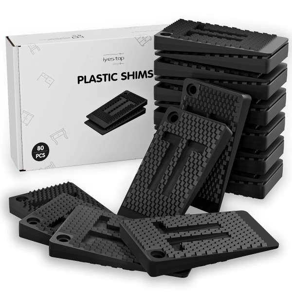 Iyes.Top Plastic Shims for Leveling, Flexible Furniture Levelers, Multi-Purpose Rubber...