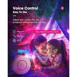 Galaxy Projector for Bedroom, Star Projector,Smart APP & Voice Control Galaxy lamp, Compatible with Alexa & Google Home, for Kids Adults Bedroom,Room Decor,Game Room,Party (Blue Star+Remote)