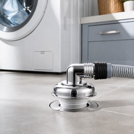 Washing Machine Floor Drain Connector with 90° Hose Adapter