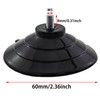 KKUANG 4pcs Black PVC Screw Suction Cup with M5x8mm Thread,
