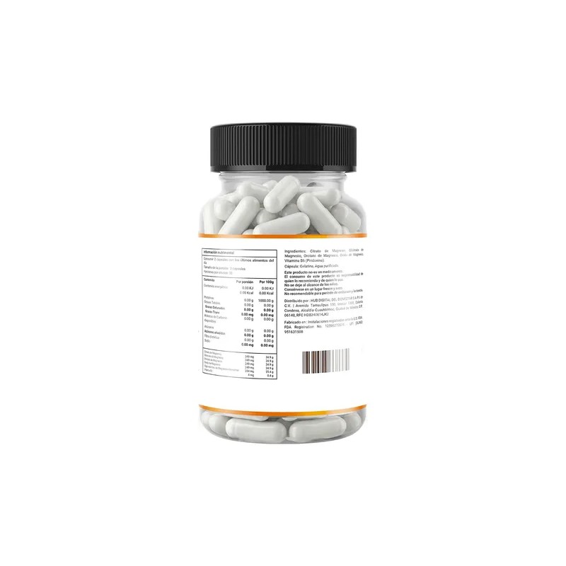 Magnesio Súper Complex Vitamina B6 Relajación 60 Capsulas