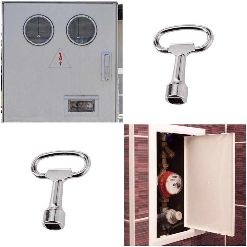 eMagTech 5pcs Electrical Cabinet Key Zinc Alloy Square Socket Utility