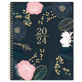 2024 Monthly Planner - 12 Monthly Planner/Calendar 2024, from Jan 2024 - Dec 2024, 9‘’ x 11'', Monthly Tabs, Double-sided Pockets, Twin-wire Biding, Holidays, Notes Pages, Julian Dates