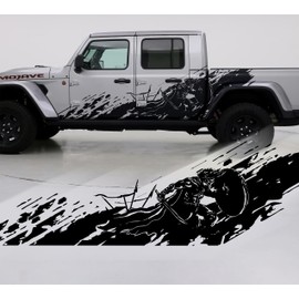 Gladiator in Battle Graphic Decal Sticker, Custom Off-Road Truck Sticker. Spartan Decal Sticker. Universal Fit for Any Vehicle (Set of 2 Decals) #6796