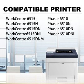 6510 / 6515 Extra High Capacity Toner Cartridge(106R03480 106R03690 106R03691 106R03692) 4-Color Set Compatible Replacement for Xerox Phaser 6510 6510N WorkCentre 6515 6515N 6515DN Printer