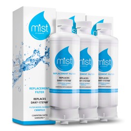 Mist DA97-17376B Replacement Compatible with: HAF-QIN, RF23M8070SR, HAF-QIN/EXP, DA97-08006C Refrigerator Water Filter, 3 Pack