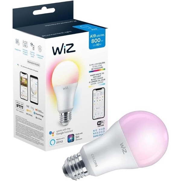 WiZ 60W A19 Frosted WiFi Full Color & Tunable White