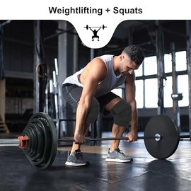 Nivofu 1 Par Rodilleras de Compresión – Vendaje Elástico Ajustable y Extra Largo para Soporte de Rodilla en Gym, Crossfit, Running, Fitness, Levantami