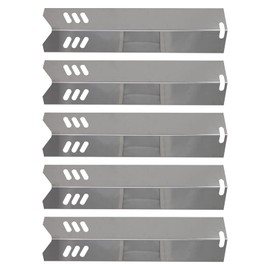 5-Pack BBQ Grill Heat Shield Plate Tent Replacement Parts for Dyna-glo DGF510SSP - Compatible Barbeque Stainless Steel Flame Tamer, Guard, Deflector, Flavorizer Bar, Vaporizer Bar, Burner Cover 15"