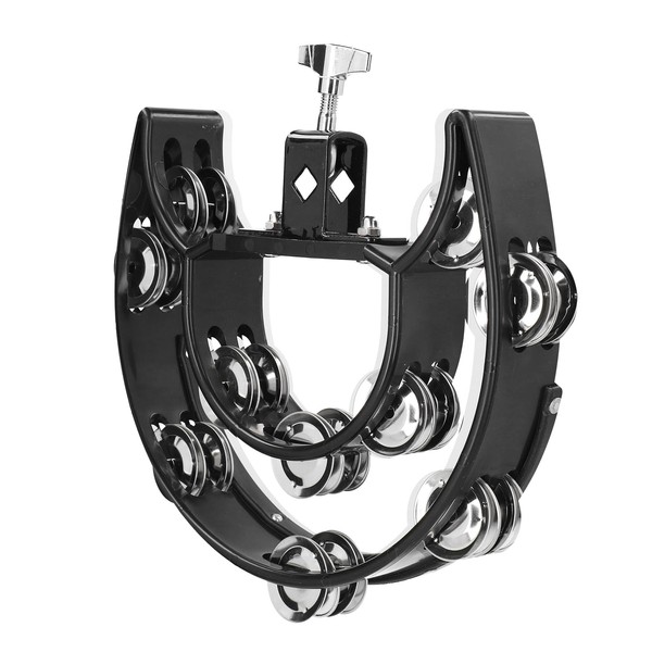 Hi Hat Tambourine Drum Kit with Double Row Bells, Multifunctional