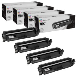 LD Products Compatible Replacements for HP 30A CF230A HP 30X CF230X Toner Cartridge (Black, 4-Pack) for use in HP Laserjet Pro M203d, M203dn, M203dw, MFP M227d, MFP M227fdn, MFP M227fdw, MFP M227sdn