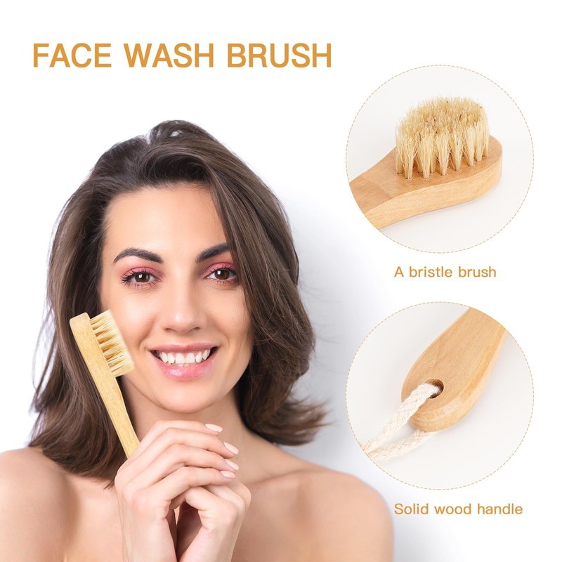 Shower Brushes,5 SPA Set Bath Long Handle Back Scrubber Body