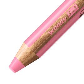 Buntstift, Wasserfarbe & Wachsmalkreide - STABILO woody 3 in 1 - Einzelstift - pink