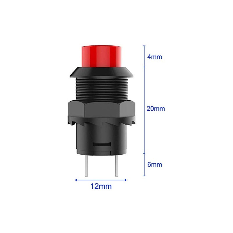 RUNCCI-YUN 14pcs 12mm Momentary Push Button Switch, SPST ON/Off, momentary