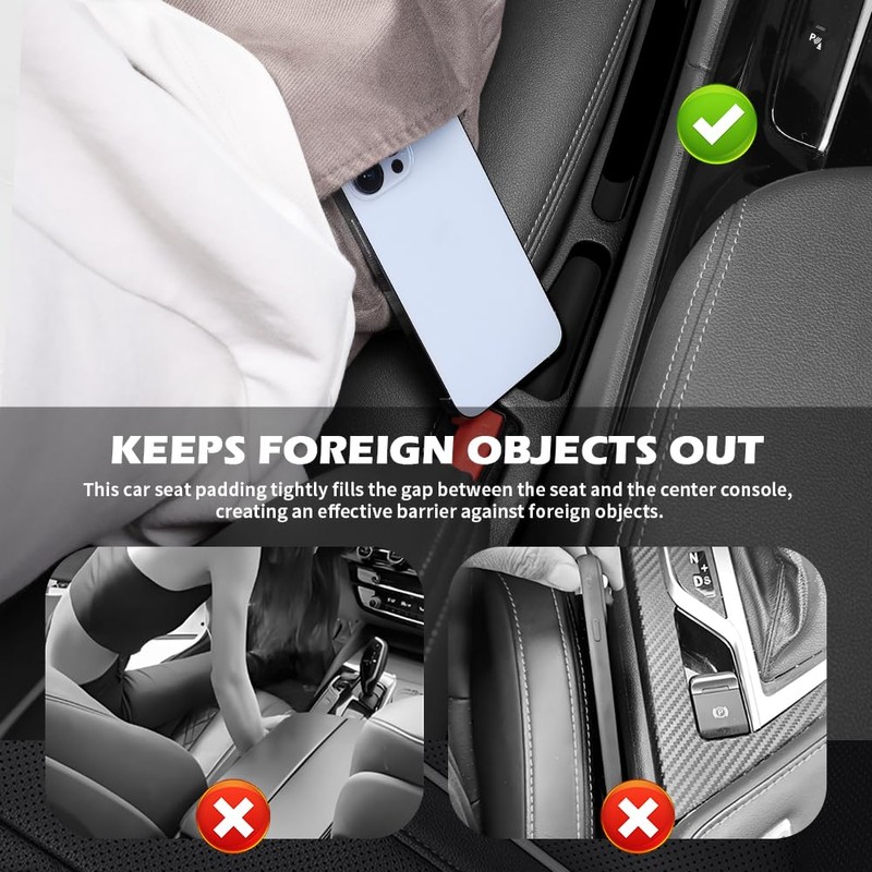YGDMD 2PCS Deepened Car Seat Gap Filler Organizer,Multi-Purpose 2 in