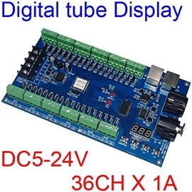 3 Channel DMX512 Controller Driver DMX Decoder 15A for RGB LED