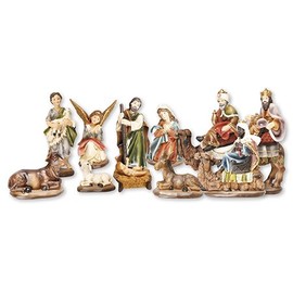 Loving Jesus Christmas NATIVITY SET 11 Figures 2 3/4" Resin Nativity Scene 7.5 cm