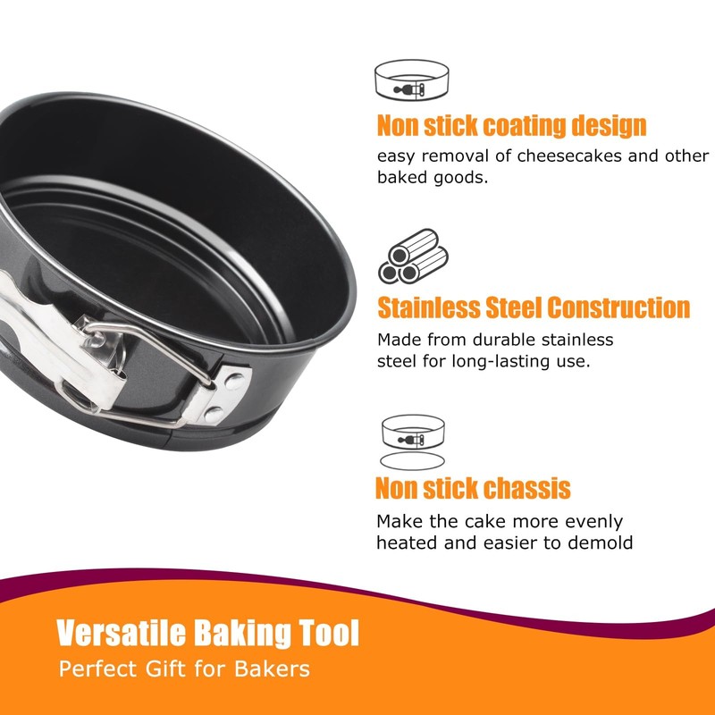 Sihuuu Cheesecake Pan, Springform Pan Set,4/7/8/9 inch Nonstick Leakproof Springform
