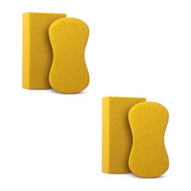 Large Sponges for Cleaning - 4 Pack - Multi-Purpose Cleaning Sponge, Large Sponges for Cleaning, Household Cleaning Sponges, Tile Grout Sponge, Sponges for Painting, Large Sponge for Washing Car