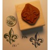 Fleur De Lis Rubber Stamp WM p34 by Dragonflylaser