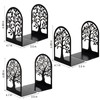 HappyHapi Book Ends, Metal Bookends for Shelves Decorative, Tree Stopper