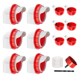 ZenxyHoC No Waste Chicken Feeders and Waterers - 6 Set with Water Cups