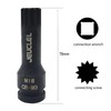 JEUCLEL M18 Triple Square Impact Spline Bit Socket, 18mm Metric