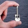 Geepins White Tele Guitar Pin Badge | Miniature Brooch |