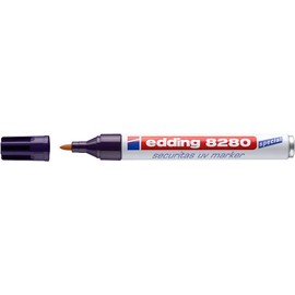 edding edding 8280 Securitas UV Marker - farblos - 1 Stift - Rundspitze 1,5-3 mm - Schwarzlichtmarker - zum versteckten Markieren von fast allen Materialien- unsichtbares Schreiben, Geheimstift, Geocaching