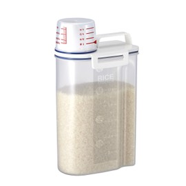 Asvel 7509 Rice Container Bin with Pour Spout Plastic Clear 2KG