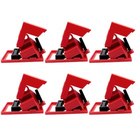 SAFBY Circuit Breaker Lockout Device - Lockout Tagout 480/600 Volt Universal Single Pole Clamp Lockout Tagout Electrical Breaker for Loto Station Lock Out Tag Out Set (6 pcs 480/600V Singal Pole)