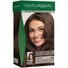NATURIGIN® ORGANIC BEAUTY - Permanent Hair Colour – Brown 4.0 (250 ml) | 100% Natural and Organic Hair Dye - Ammonia-Free | Imported from Denmark