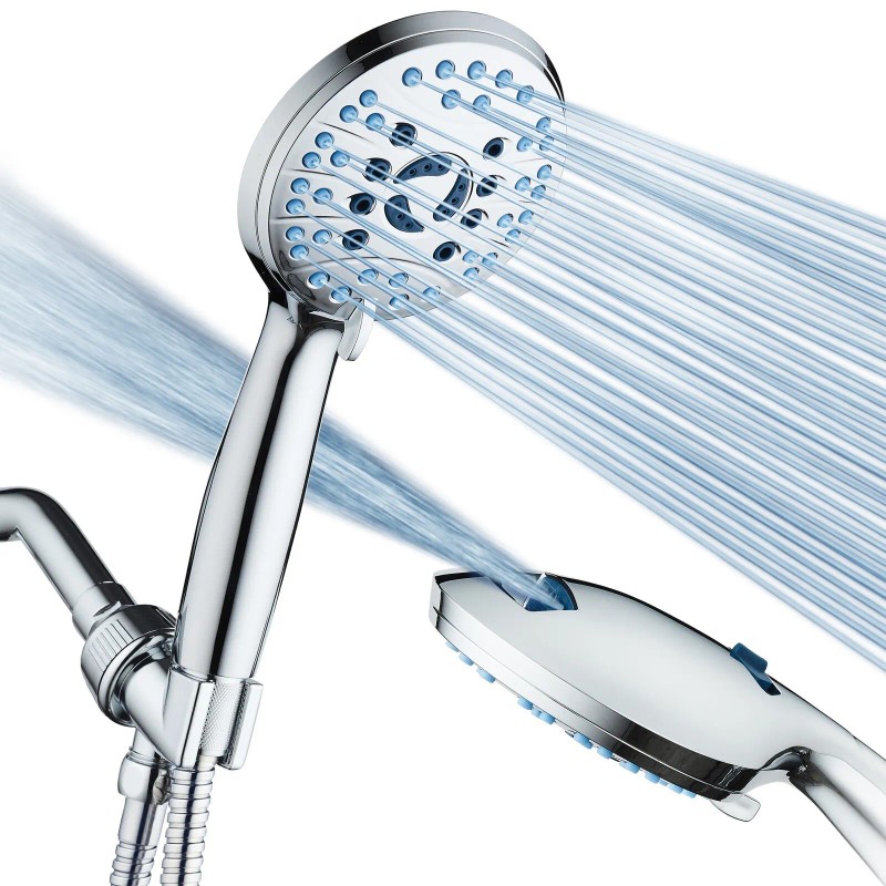 AquaCare AS-SEEN-ON-TV High Pressure 8-mode Handheld Shower Head with 2