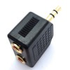 DRUT 3.5mm Stereo Jack to Twin 3.5mm Sockets Splitter Speaker,