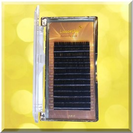 Luxorika 9mm Softest Ellipse Flat eyelash extension 20 D curl Black blink mink