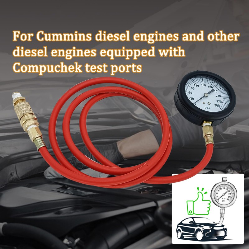 TU-32-20, Compuchek Fuel System Pressure Test Gauge,3-1/2", 300 PSI Gauge,Fit