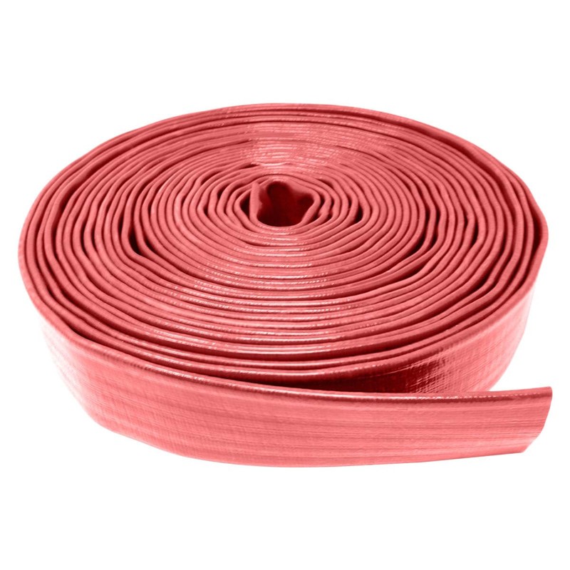 Gloxco 4" Red Heavy Duty Lay Flat Hose for Discharge