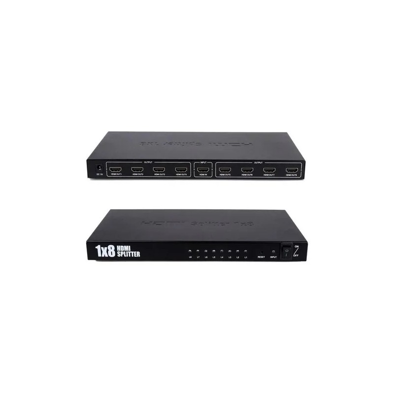 Splitter HDMI Divisor Seisa 1x8 Full HD 1080p 3D Amplificador