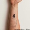 'Girl in Hoodie Back View' Temporary Tattoo - Water Resistant,