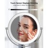Gospire 9” Wall Mounted Lighted Magnifying Mirror, 1X/10X Magnification Double-Sided