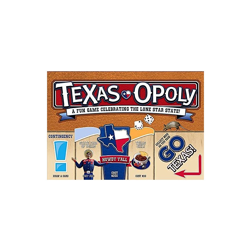 Late for the Sky Texas-opoly Game, 96 months to 9600
