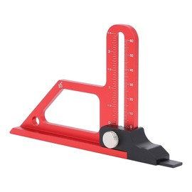 Table Saw Height Gauge, Depth Height Measuring Tool, 0‑60mm Depth Aluminum Alloy Table Saw Depth Gauge Woodworking Height Gauge with Dual Scale for Table Saw, Router, Drill Press