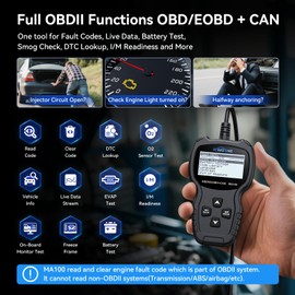 ICARZONE OBD2 Scanner MA100 Professional Car Code Reader OBDII Scan Tool for Check Engine Light Read and Clear Engine Error Codes for All 1996 and Newer OBD2 Protocol Vehicle Ease Use Plug-Play